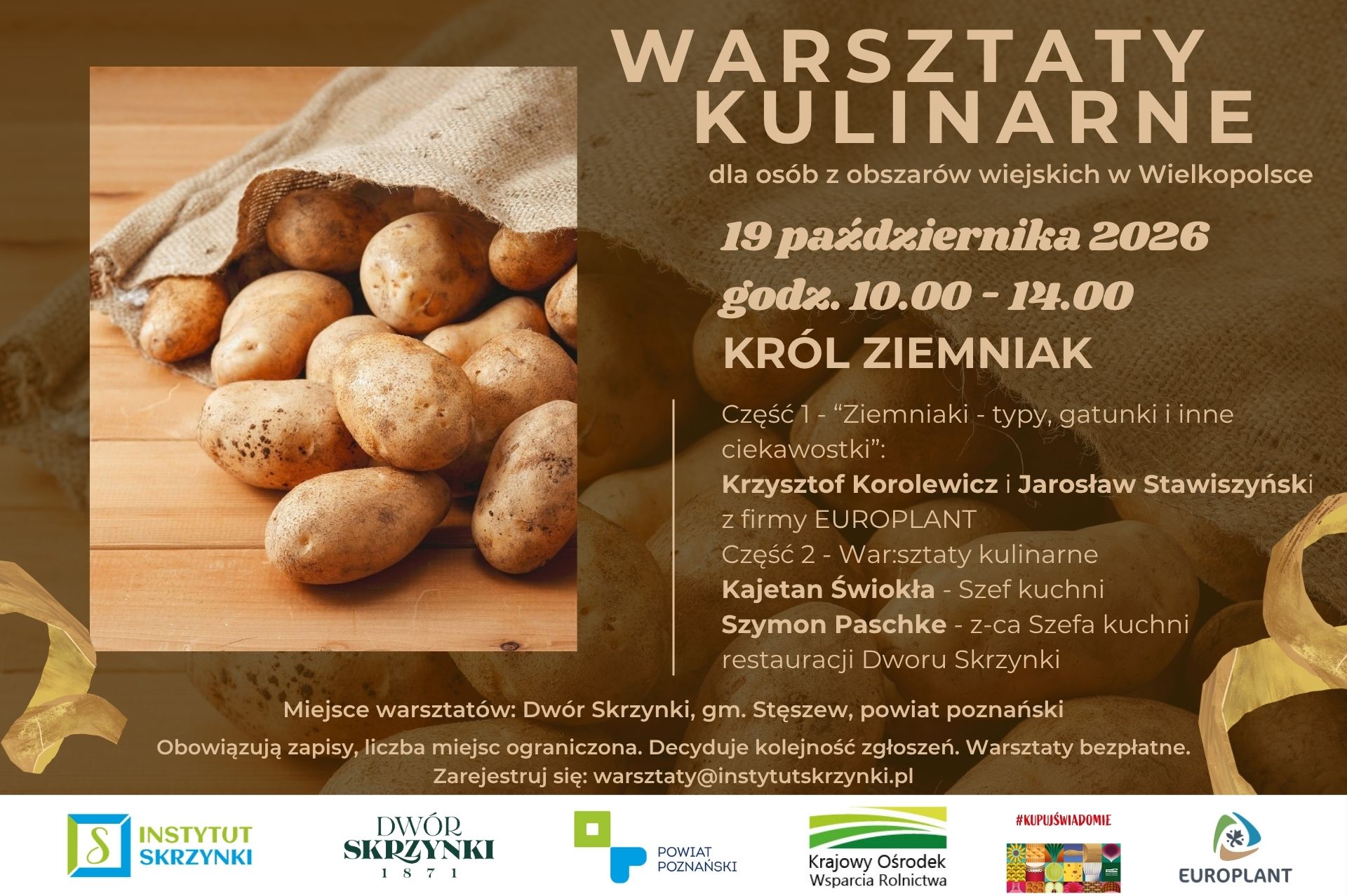Król ziemniak: warsztaty kulinarne z KOWR w Dworze Skrzynki